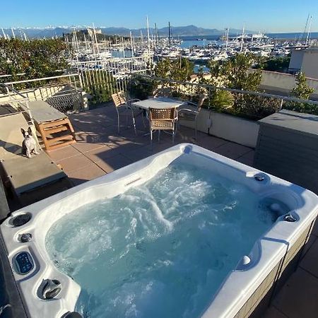 Penthouse Vue Mer Avec Rooftop,Jacuzzi,Et Parking Prive Antibes Exterior foto